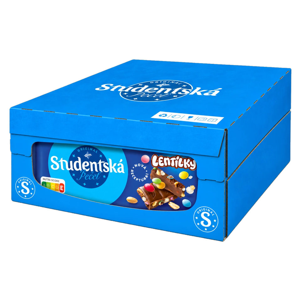 Orion Studentska Pecet Lentilky 90 g Box of 17 pcs