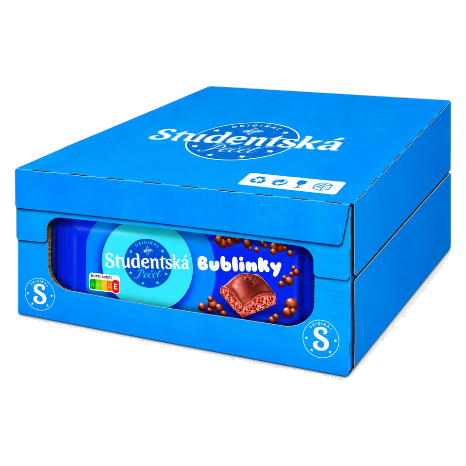 Orion Studentska Pecet Bublinky Milk 36 g Box of 24 pcs