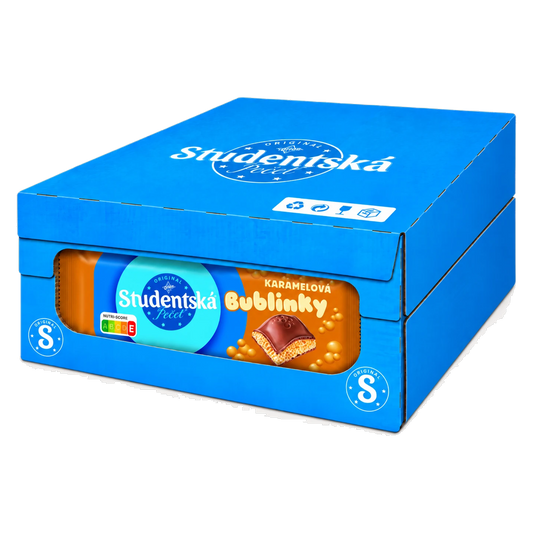 Orion Studentska Pecet Bublinky Caramel 36 g Box of 24 pcs