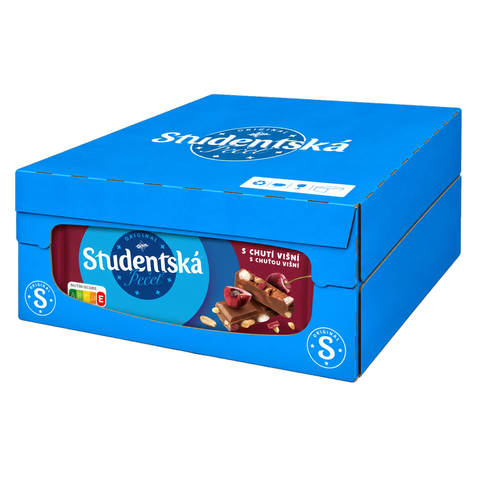Orion Studentska Pecet Sour Cherry 170 g Box of 16 pcs