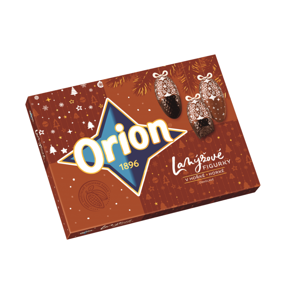 Orion-Trüffel-Figuren aus dunkler Schokolade / Lanyzove Figurky Horke