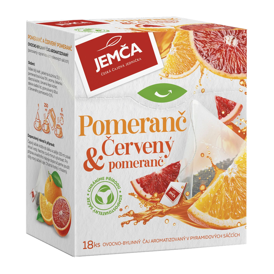 Jemca Orange and Blood Orange Pyramid Fruit Tea