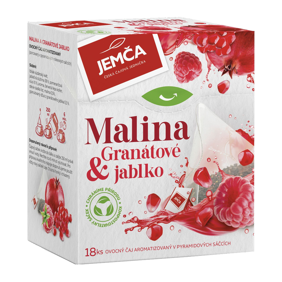 Jemca Raspberry and Pomegranate Pyramid Fruit Tea