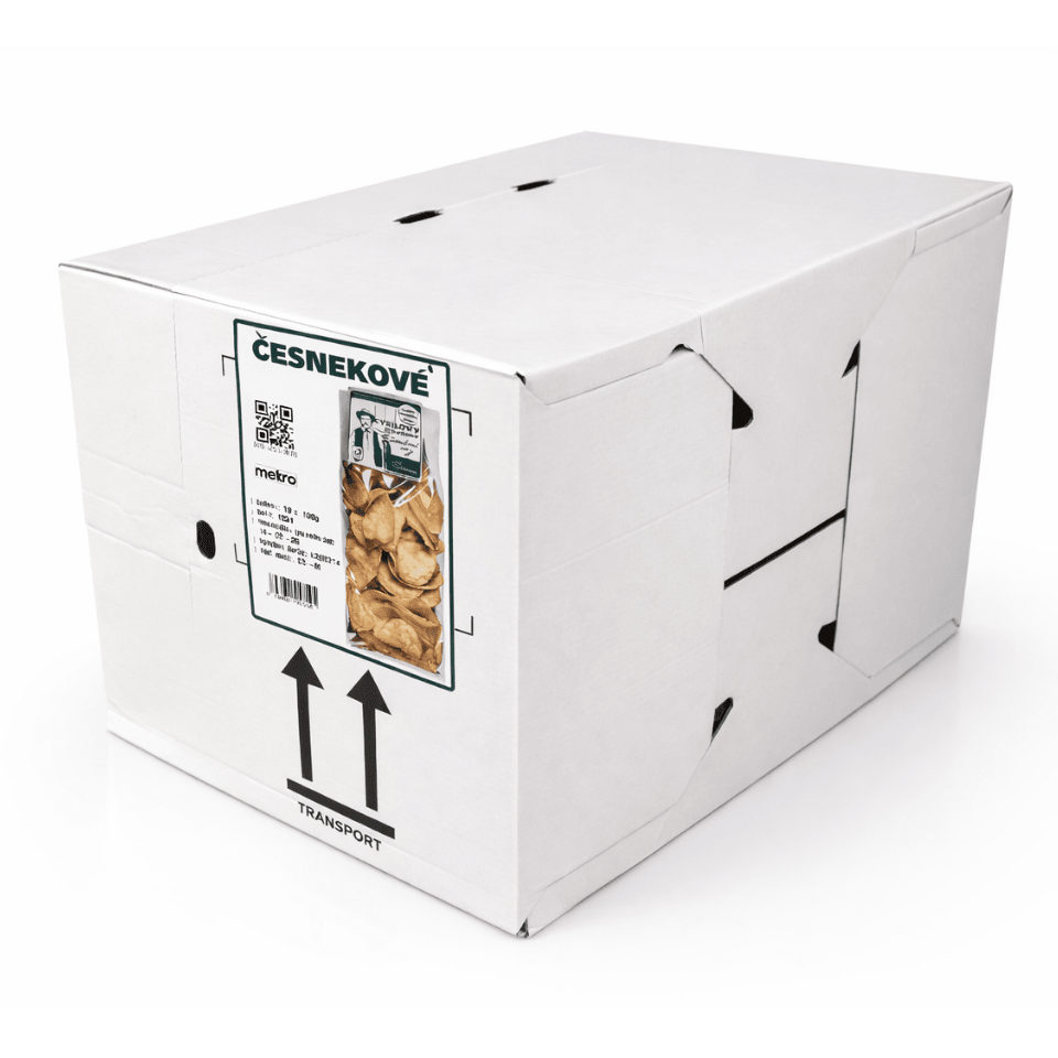 Crispetas de Patata Ajo Cyrilovy - Paquete de 18 pcs