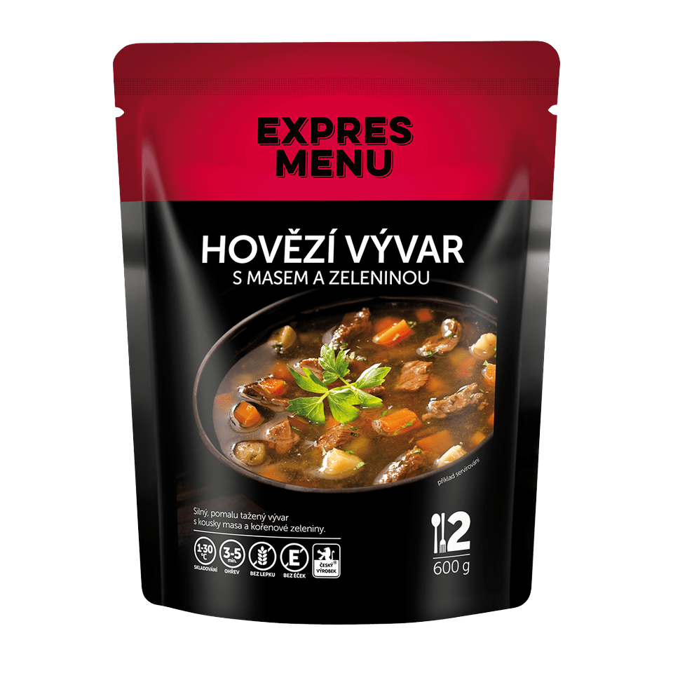 Expres Menu Beef Broth with Meat and Vegetables