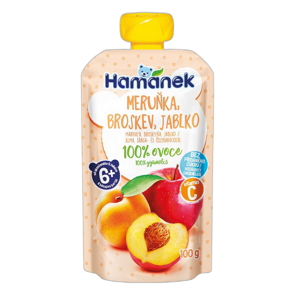 Hamánek Apricot, Peach & Apple Baby Puree
