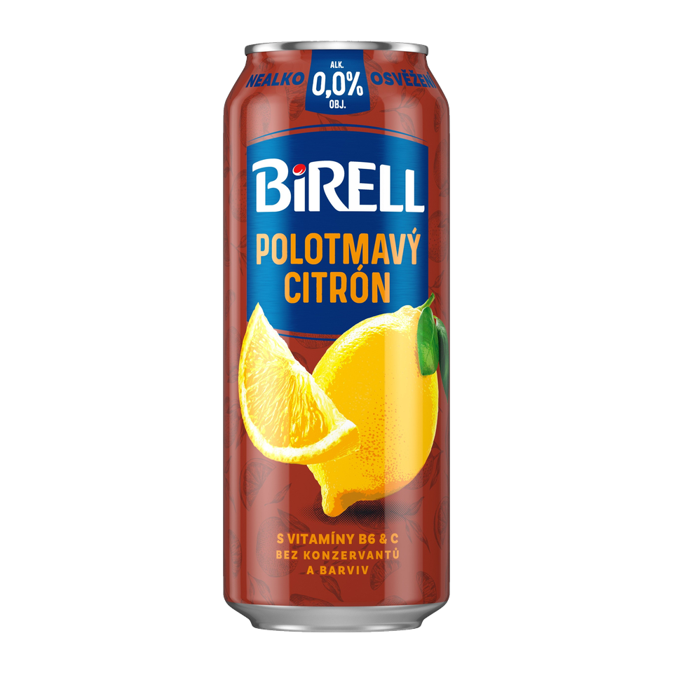 Birell Semi-Dark Lemon Non-Alcoholic Radler Can