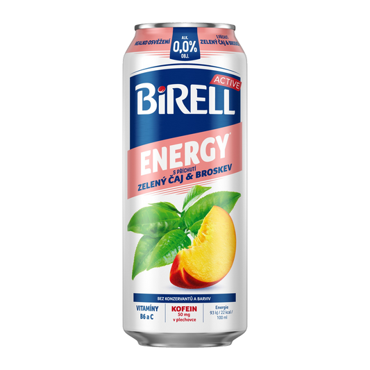 Birell Energy Green Tea & Peach Non-Alcoholic Radler Can