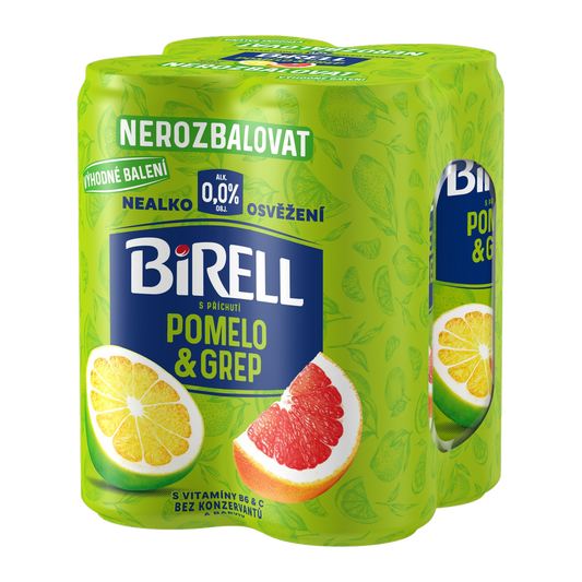Birell Pomelo & Grapefruit Non-Alcoholic Radler 4-Pack Cans