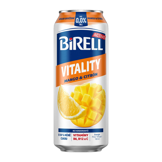 Birell Vitality Mango & Lemon Non-Alcoholic Drink Can