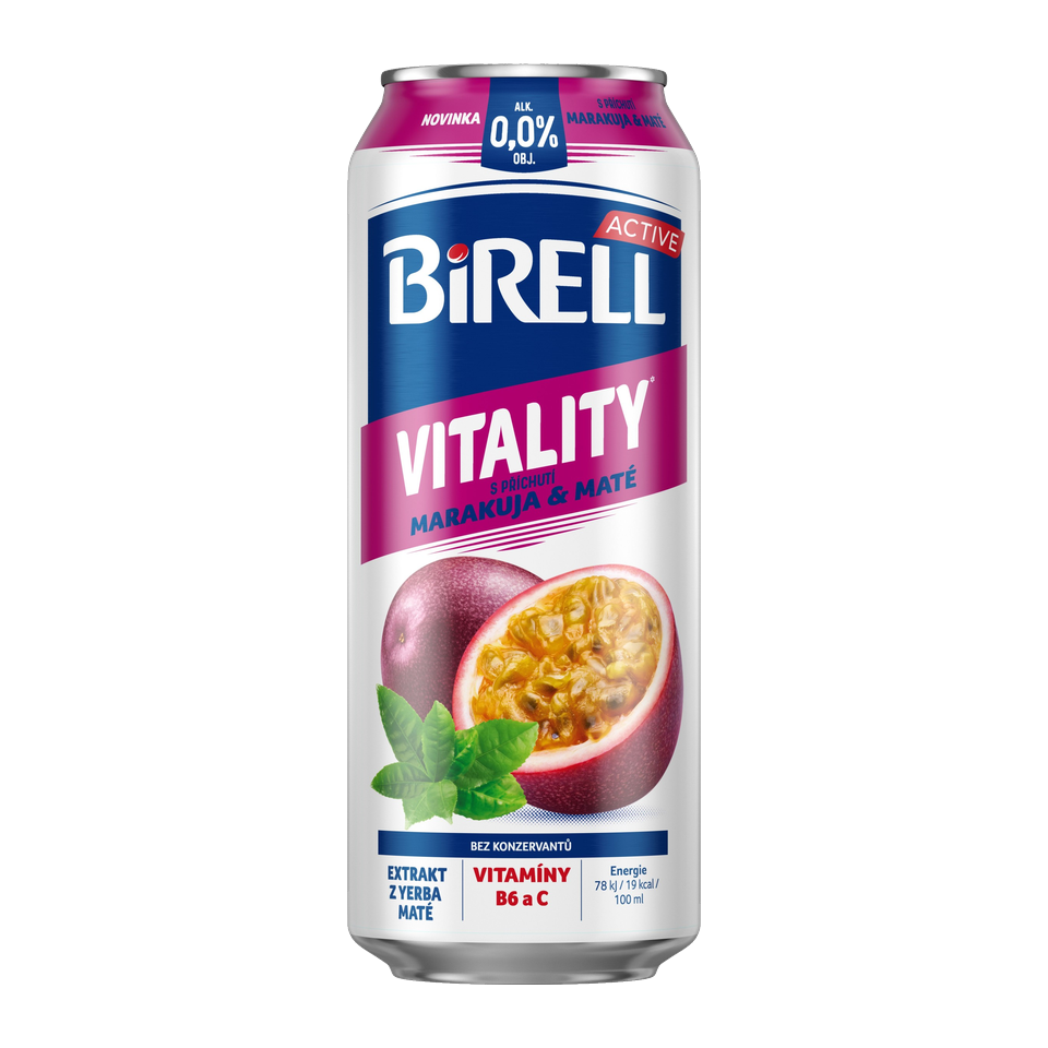 Birell Vitality Passion Fruit & Mate Non-Alcoholic Drink Can