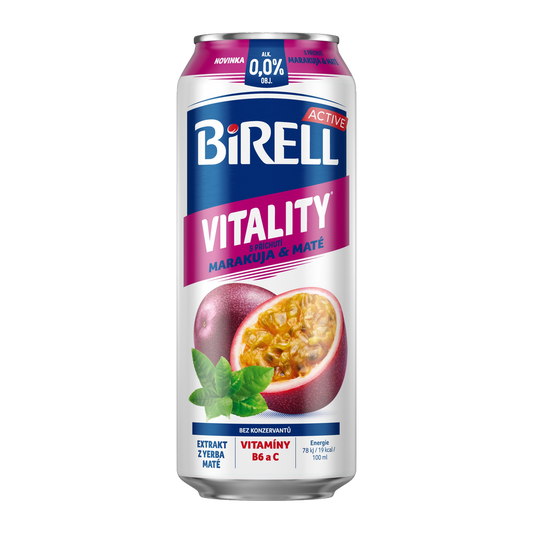 Birell Vitality Passion Fruit & Mate Non-Alcoholic Drink Can