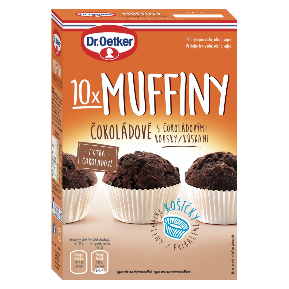 Dr. Oetker Chocolate Muffins Baking Mix with Chocolate Chunks