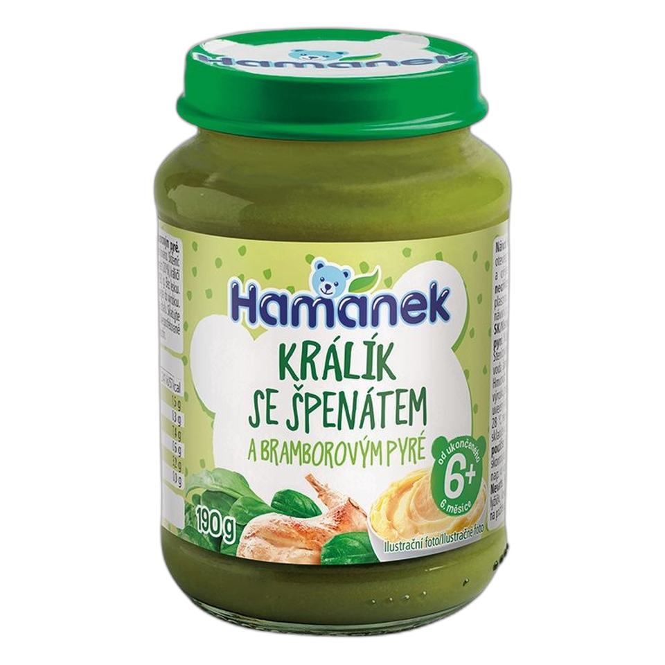 Hamánek Rabbit with Spinach & Potato Baby Meal