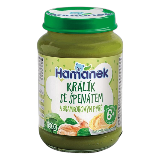 Hamánek Rabbit with Spinach & Potato Baby Meal