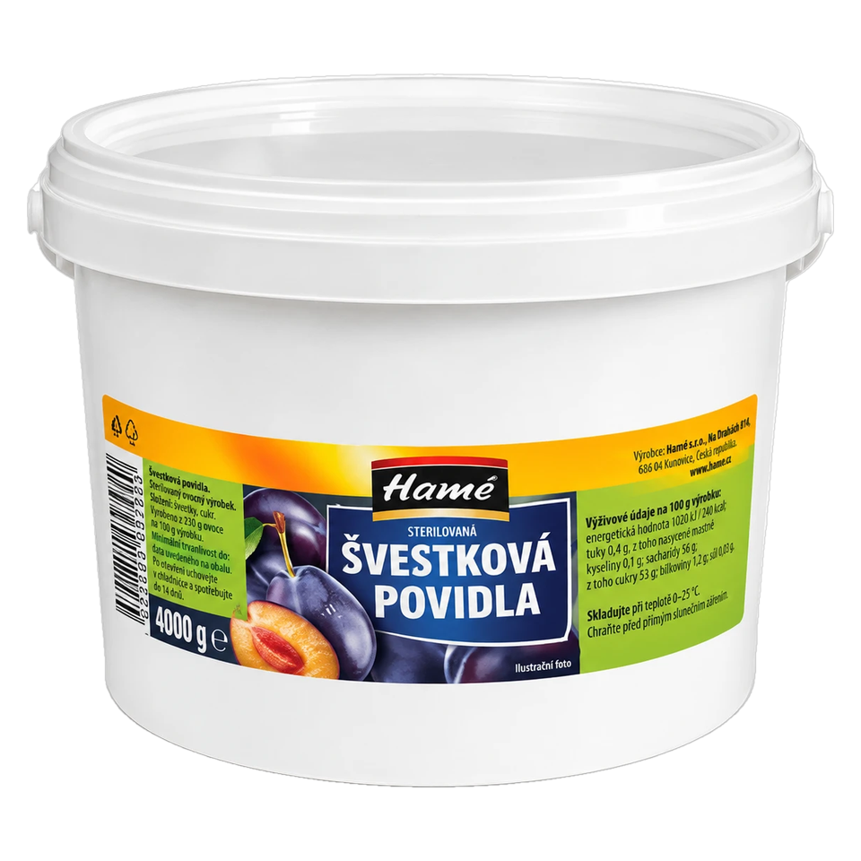 Hamé Plum Butter Povidla 4 kg Bucket