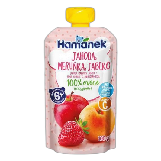 Hamánek Strawberry, Apricot & Apple Fruit Pouch