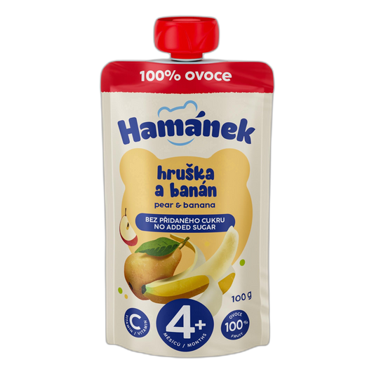 Hamánek Pear & Banana Baby Puree