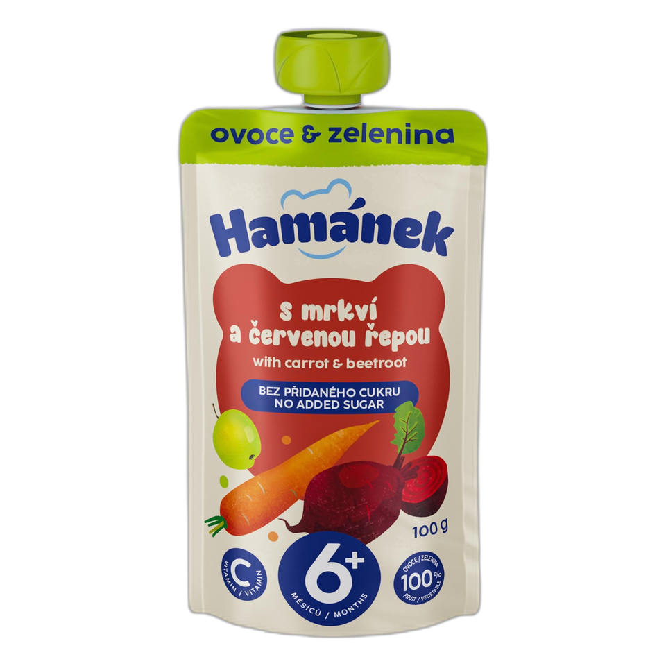 Hamánek Apple, Carrot & Beetroot Baby Puree