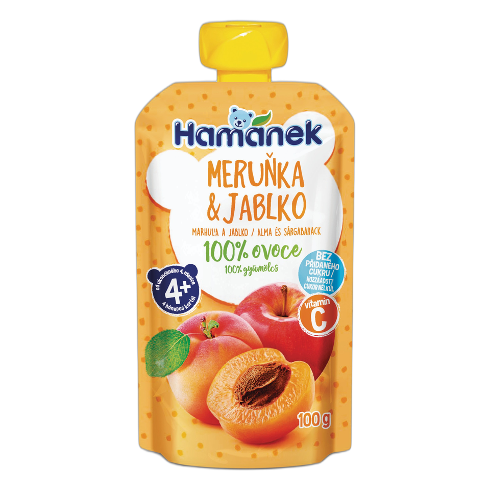 Hamánek Apricot & Apple Baby Puree