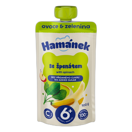 Hamánek Apple, Banana & Spinach Baby Puree