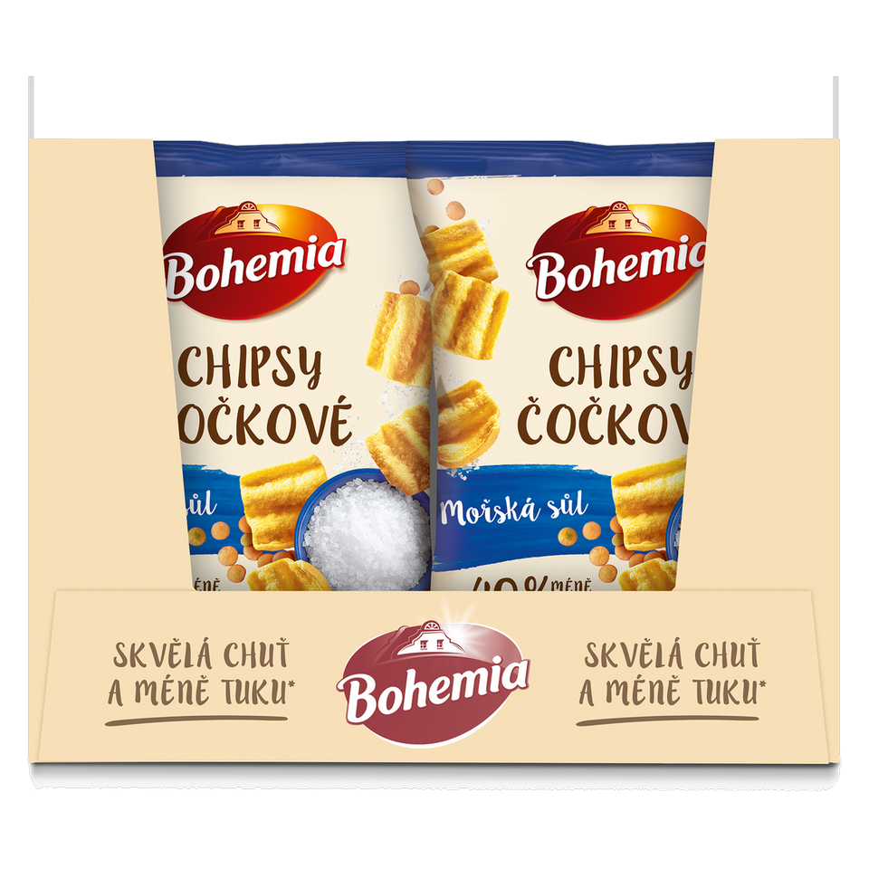 Bohemia Lentil Chips Sea Salt Box of 10 pcs