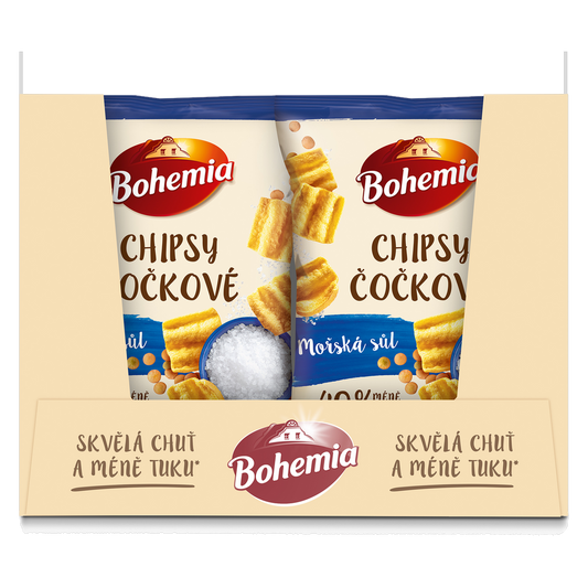 Bohemia Lentil Chips Sea Salt Box of 10 pcs