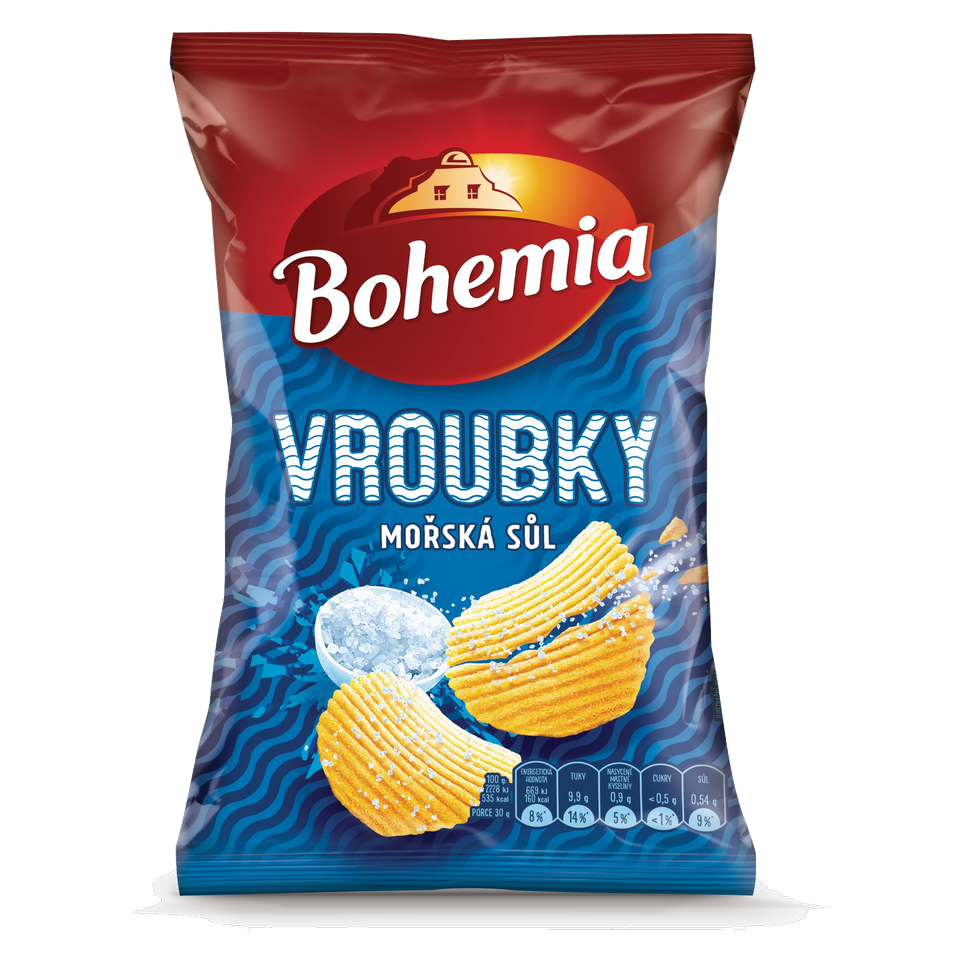 Bohemia Vroubky Ridged Chips Sea Salt 55g