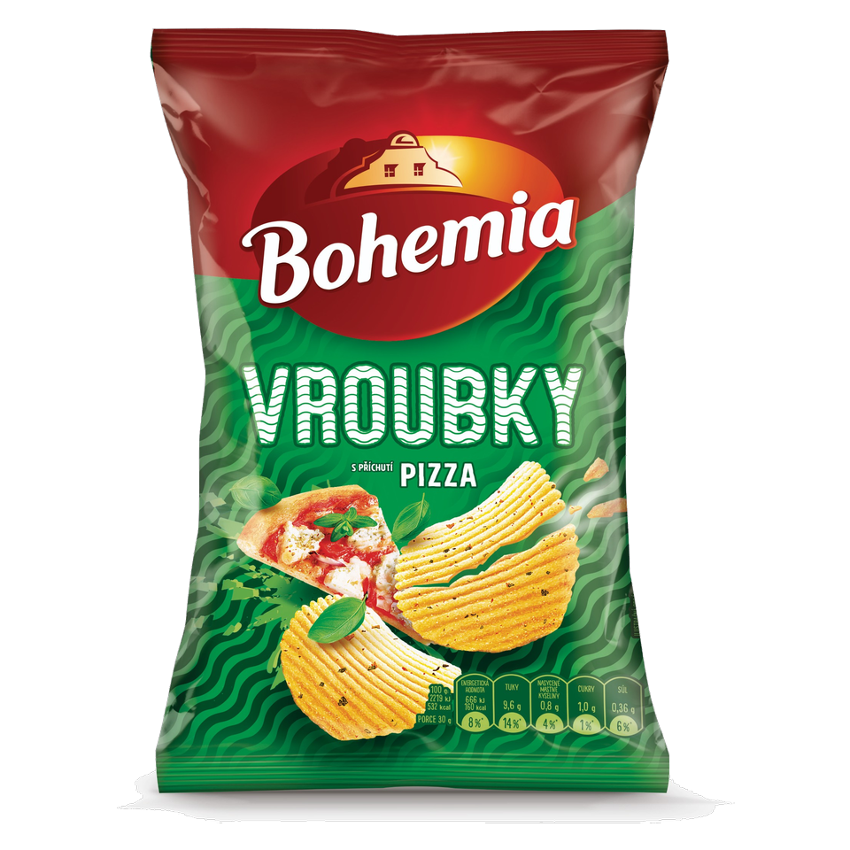 Bohemia Vroubky Ridged Chips Pizza 55g