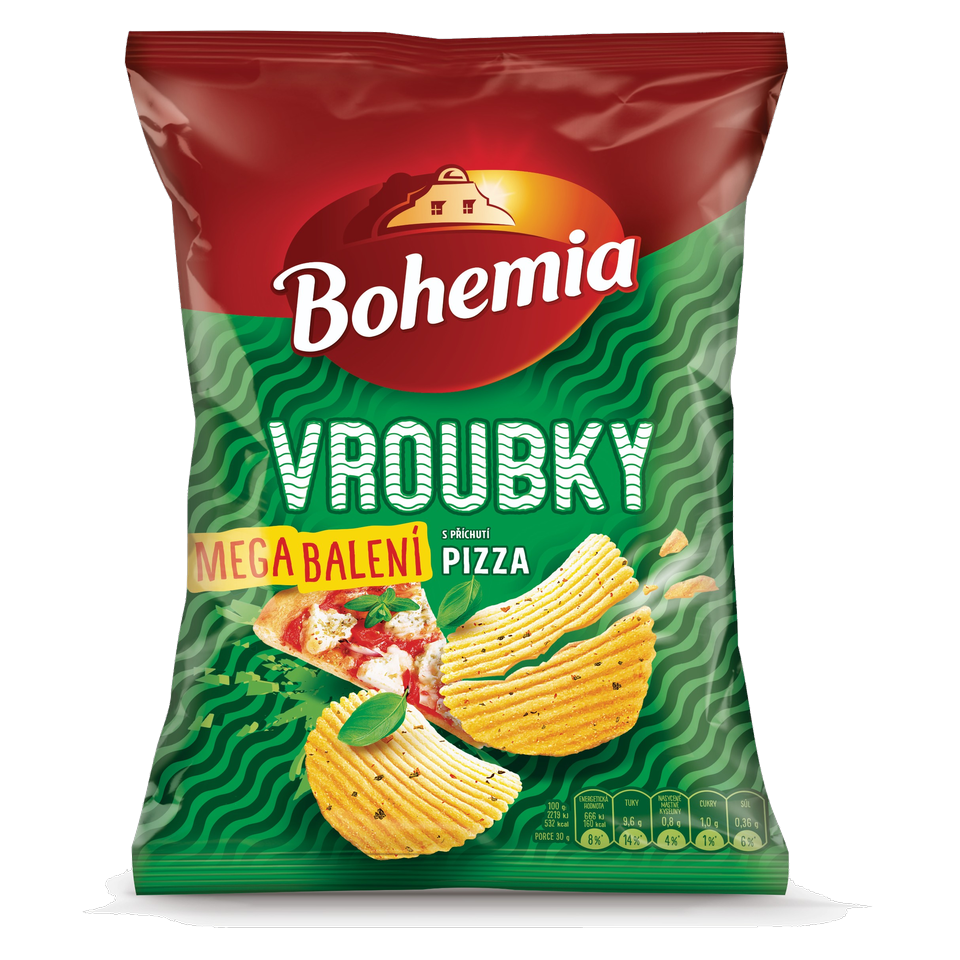 Bohemia Vroubky Ridged Chips Pizza 190g