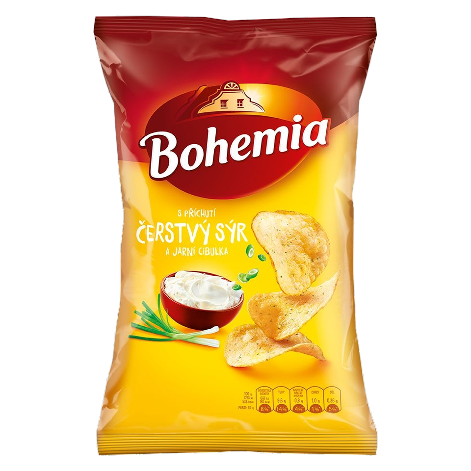 Bohemia Chips Fresh Cheese and Spring Onion 130g