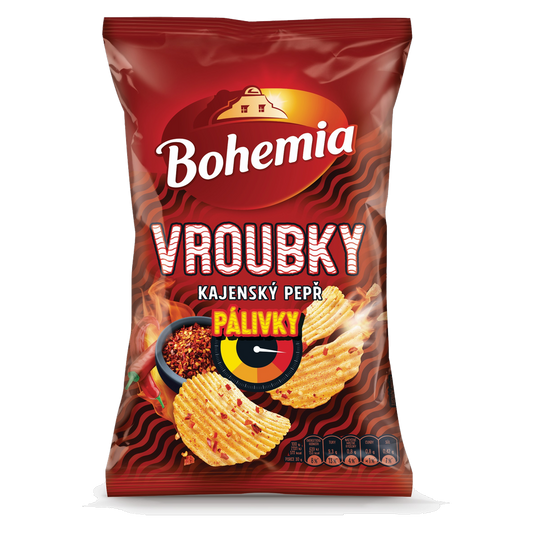 Bohemia Vroubky Palivky Cayenne Pepper Ridged Chips