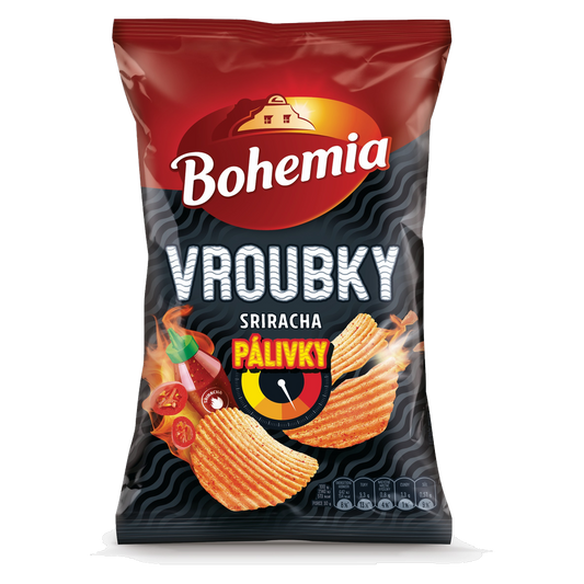Bohemia Vroubky Palivky Sriracha Ridged Chips