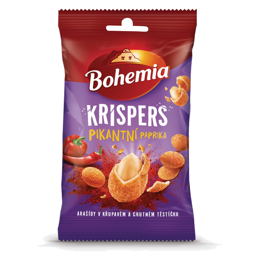 Bohemia Krispers Hot Paprika Peanuts 60g