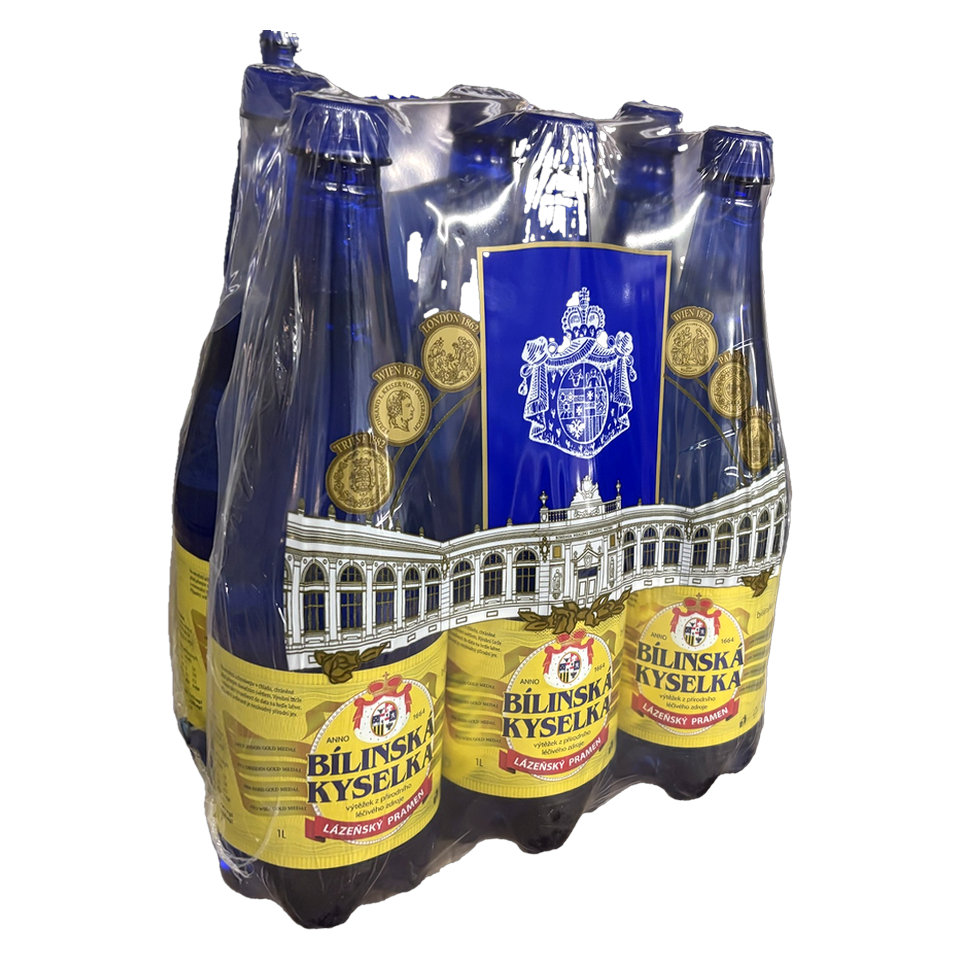 Bilinska Kyselka Natural Mineral Water 1 l Pack of 6 pcs