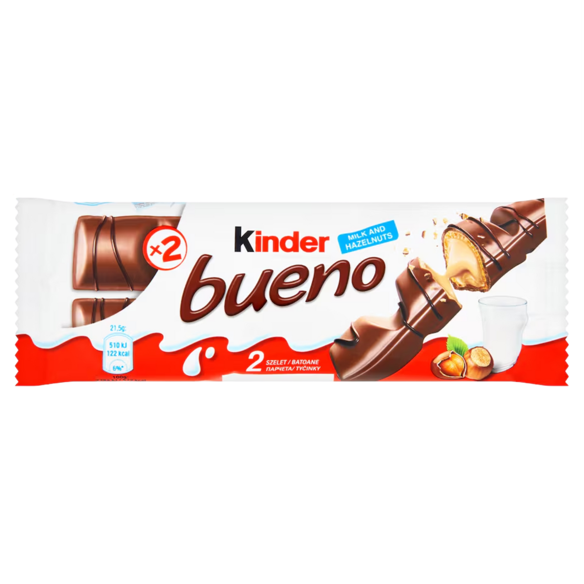Kinder Bueno Hazelnut Chocolate Wafer 2x21.5 g | Czechia Food – CzechiaFood