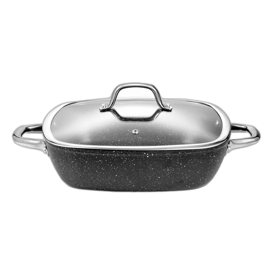 Tescoma Deep sq.fr.pan PRES.Stone w.c.,28x28cm