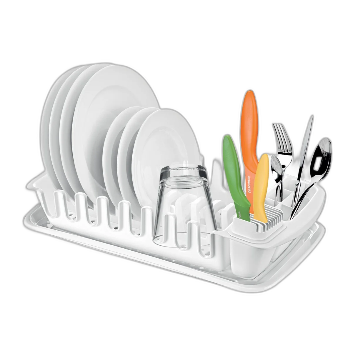 Tescoma Abtropfgestell mit Tablett CLEAN KIT, weiß