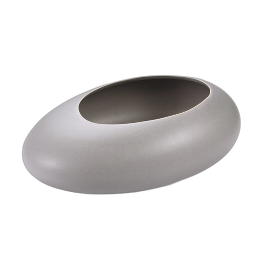 Tescoma Niedriger ovaler Pflanzer FANCY HOME Stones, grau
