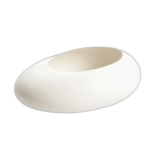 Tescoma Niedriger ovaler Pflanzer FANCY HOME Stones, weiß