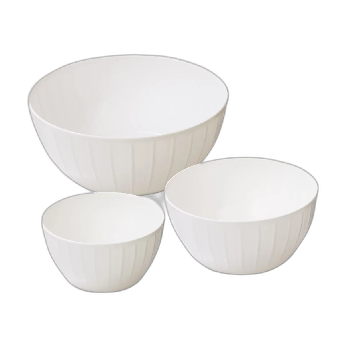 Tescoma Bols en plastique DELÍCIA, lot de 3, blanc