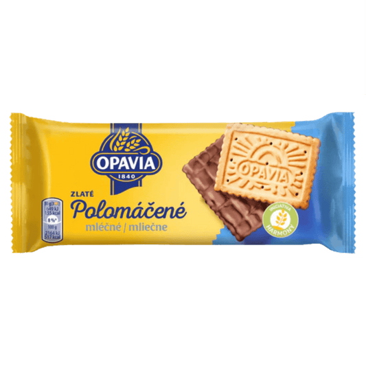 Opavia Zlate Polomacene Half Dipped Cocoa