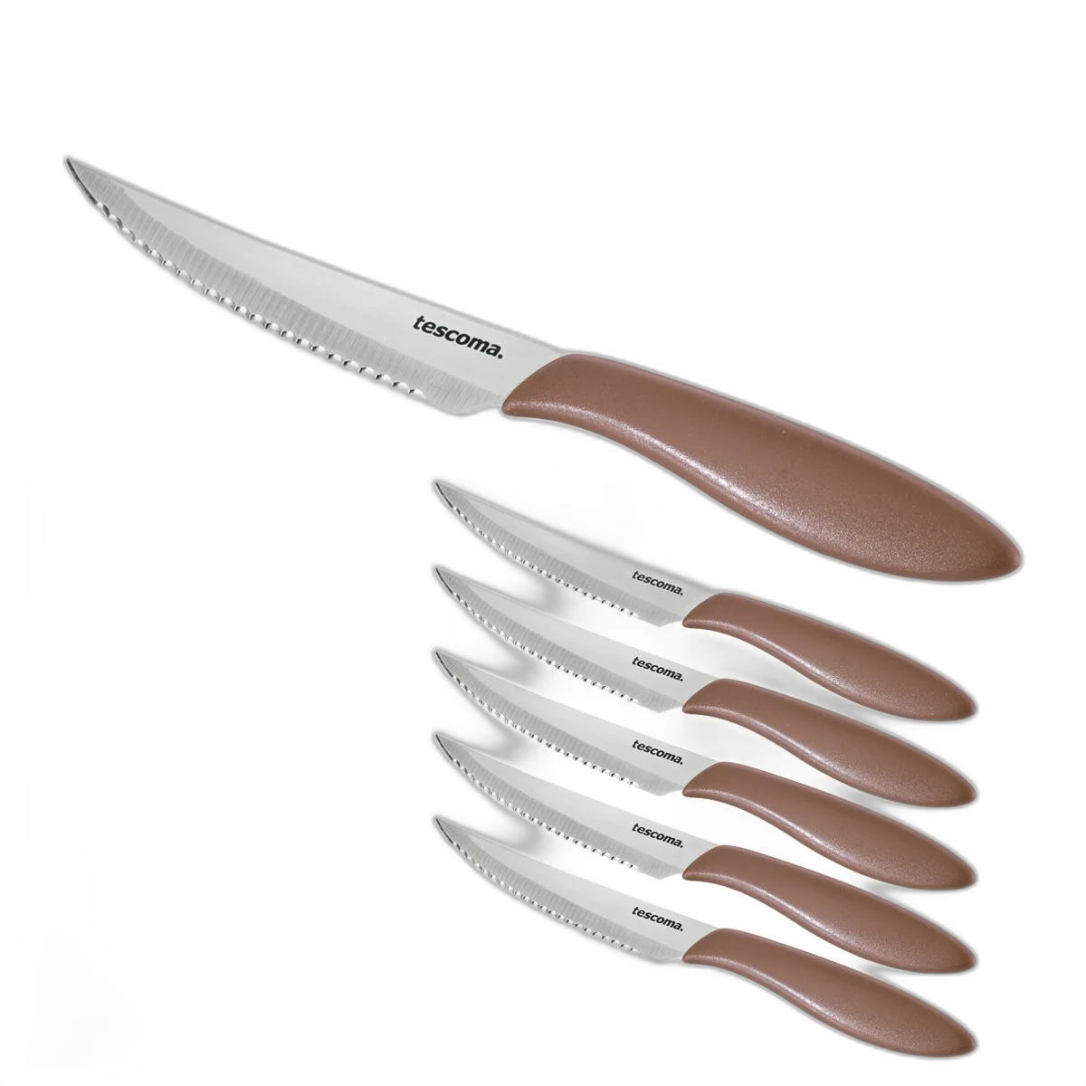 Coltello per bistecca Tescoma PRESTO 12 cm, 6 pezzi, marrone