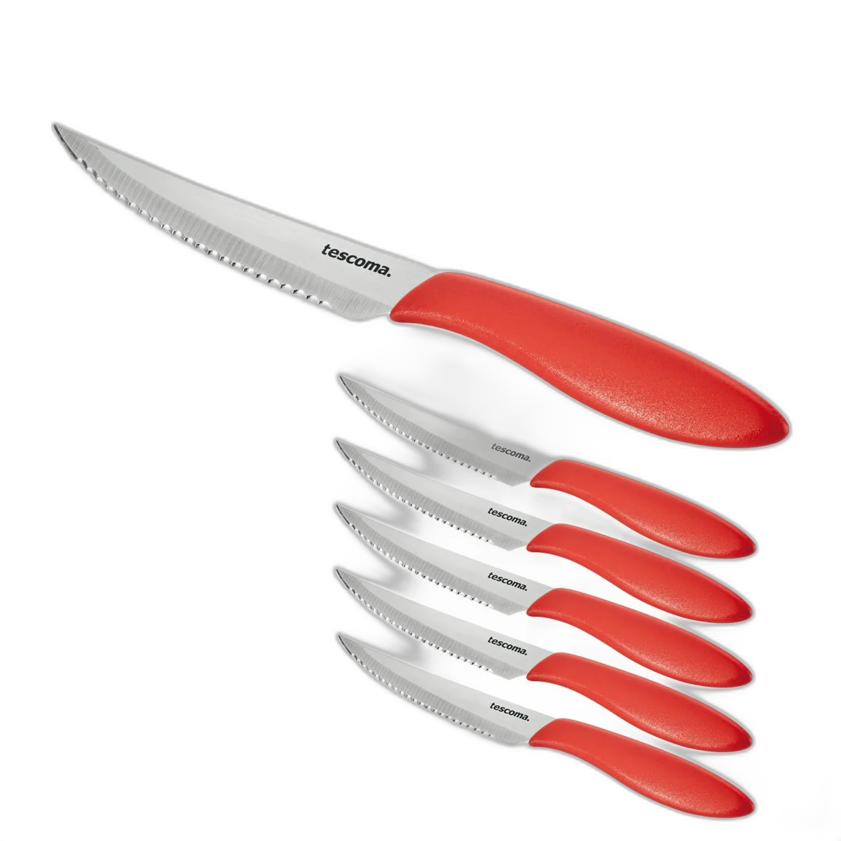 Coltello per bistecca Tescoma PRESTO 12 cm, 6 pezzi, rosso